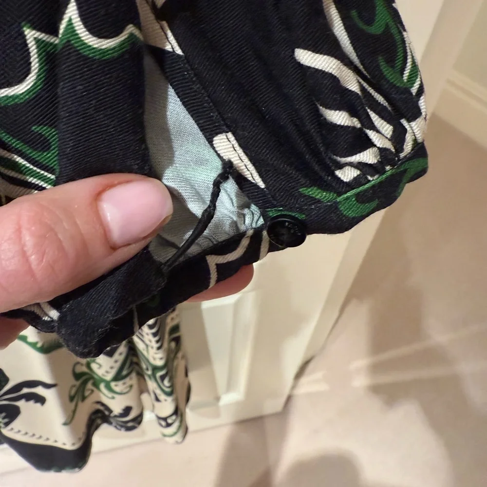 Farmrio Black, White & Green Printed Maxi Dress - Picture 6 of 7